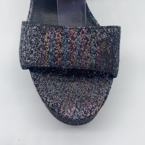 Steve Madden - Gonzo Black Glitter Block Heels Size 8.5 - Picture 4 of 15